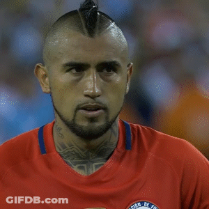 Man With Mohawk In Red Club De France Shirt GIF
