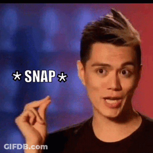 Man With Mohawk Making Funny Face Snap GIF