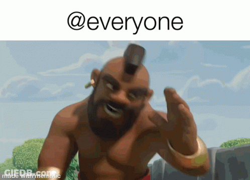 Man With Mohawk Saying Everyone GIF