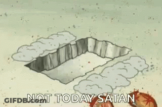 Man With Monkey Mask Says Not Today Satan GIF