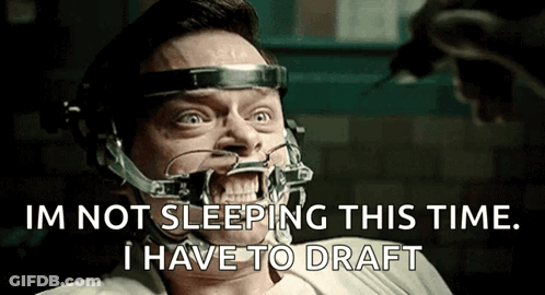 Man With Mouth Guard Saying I'm Not Sleeping This Time GIF