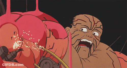 Man With Mouth Open And Red Background GIF