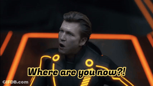 Man With Mouth Open Saying Where Are You Now GIF