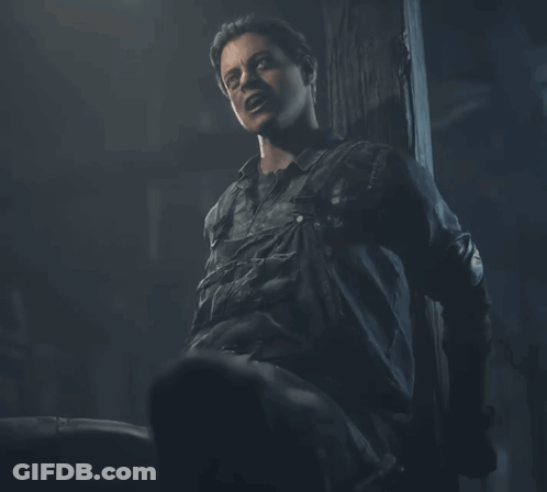 Man With Mouth Open Standing Next To Wall GIF