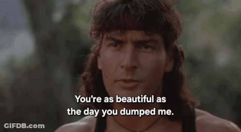 Man With Mullet And Necklace Saying You're Beautiful GIF