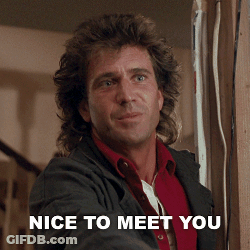 Man With Mullet Saying Nice To Meet You GIF
