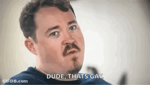 Man With Mustache And Beard Talking About Being Gay GIF