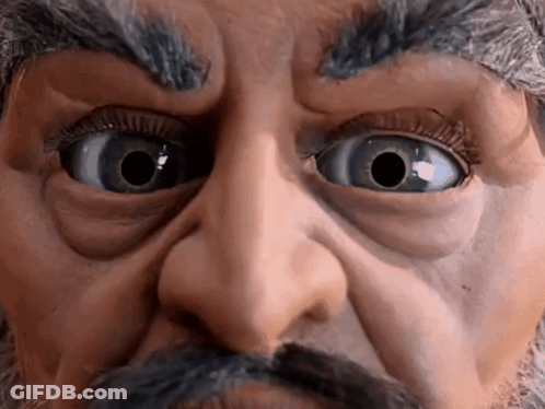Man With Mustache And Big Blue Eyes GIF