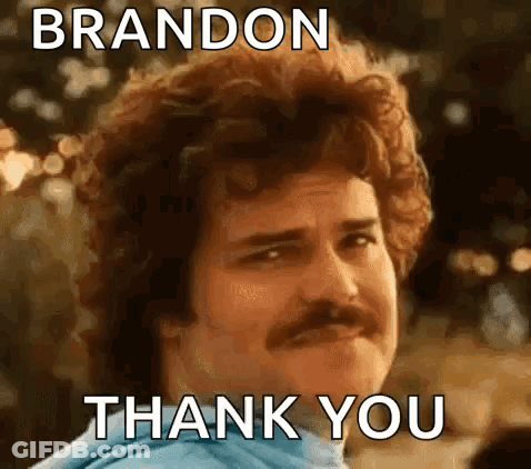 Man With Mustache And Curly Hair Thanking GIF