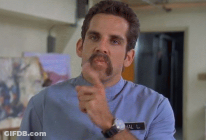 Man With Mustache And Hal Name Tag GIF