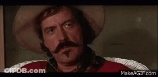 Man With Mustache And Hat Saying Bye GIF