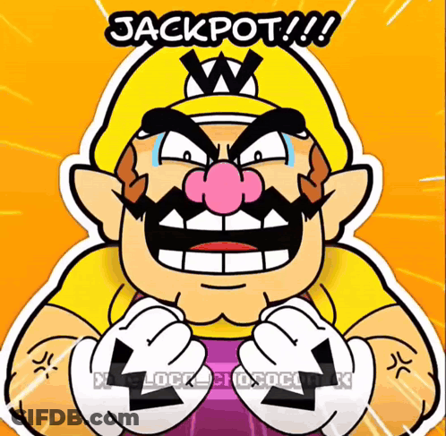 Man With Mustache And Hat Saying Jackpot GIF