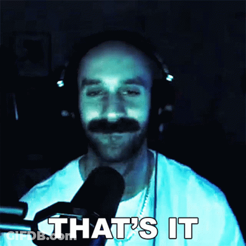 Man With Mustache And Headphones Says That GIF