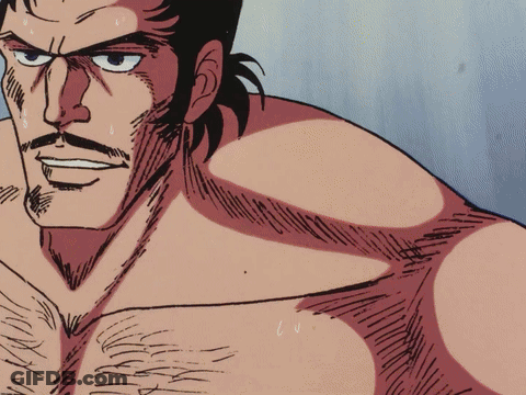 Man With Mustache And Red Boxing Glove GIF