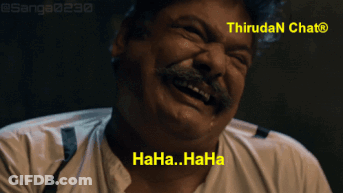 Man With Mustache And Suspenders Laughing GIF