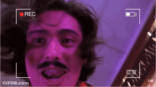 Man With Mustache And Tongue Out GIF