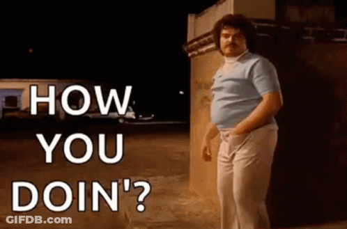 Man With Mustache Asking How You Doin GIF