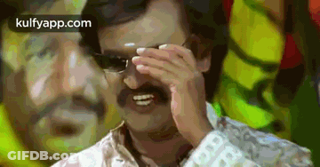 Man With Mustache Covering Eyes GIF