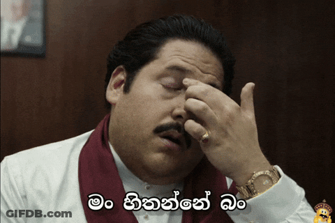 Man With Mustache Covering Face Saying Foreign Language GIF