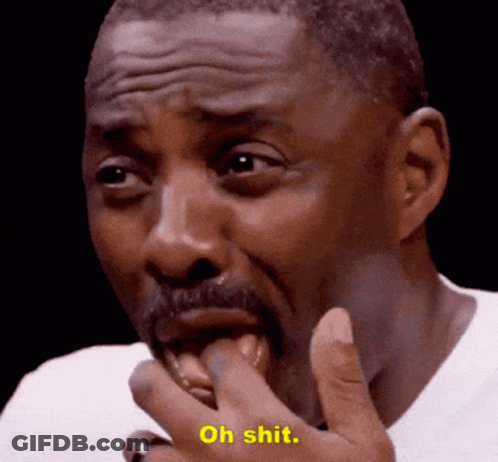 Man With Mustache Covering Mouth Saying Oh Shit GIF