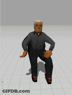 Man With Mustache Dancing GIF