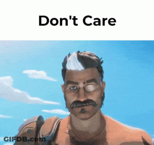 Man With Mustache Do Not Care GIF