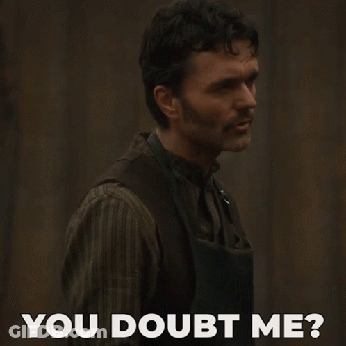 Man With Mustache Doubting Me GIF