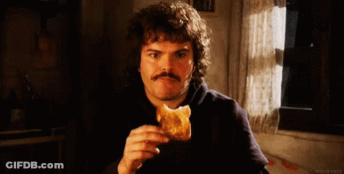 Man With Mustache Eating Bread GIF