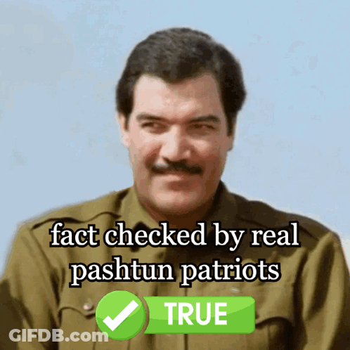 Man With Mustache Fact Checked By Real Pashtun Patriots GIF
