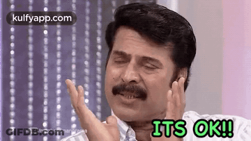 Man With Mustache Funny Face It's Ok GIF
