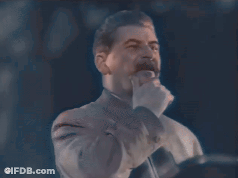 Man With Mustache Giving Speech GIF