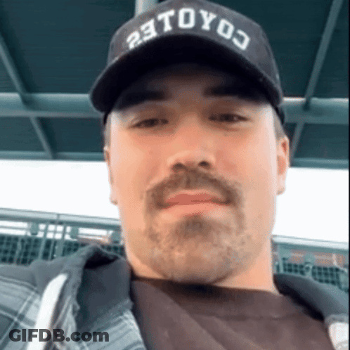 Man With Mustache Hat 23Toy03 GIF