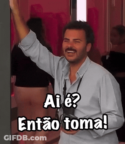 Man With Mustache Holding Camera Saying Ai E Entao Toma GIF
