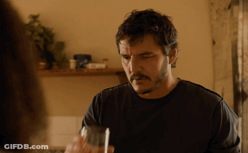 Man With Mustache Holding Glass GIF