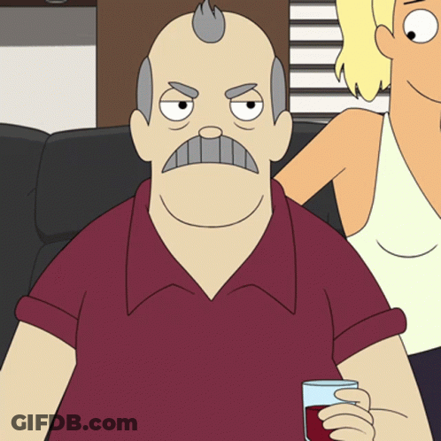 Man With Mustache Holding Glass GIF