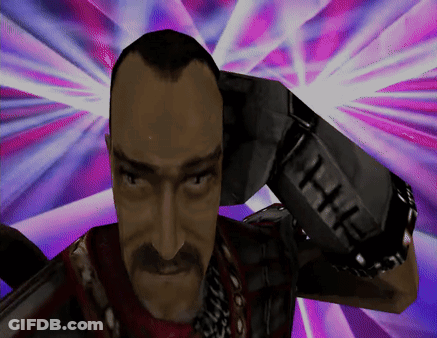 Man With Mustache Holding Hammer GIF