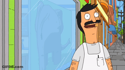 Man With Mustache In Apron GIF
