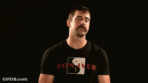 Man With Mustache In Black Shirt Saying Boxer GIF