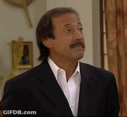 Man With Mustache In Black Suit GIF