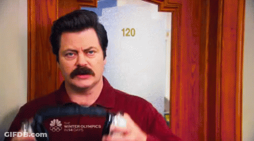 Man With Mustache In Front Of Door Number 120 GIF