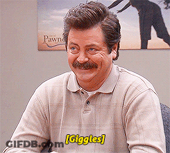 Man With Mustache In Giggles Shirt GIF