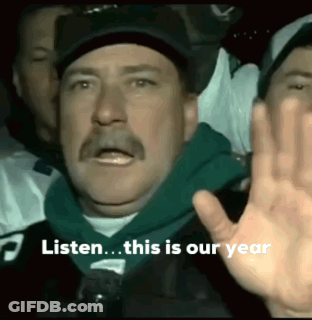 Man With Mustache In Green Hoodie Saying Listen This Is Our Year GIF