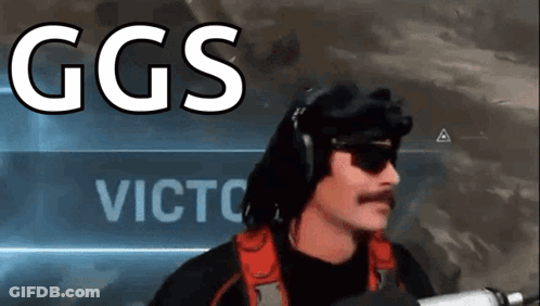 Man With Mustache In Headphones Holding Gun GGs Victor GIF
