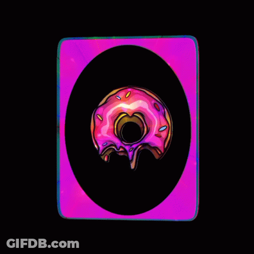 Man With Mustache In Pink Circle On Black Background GIF