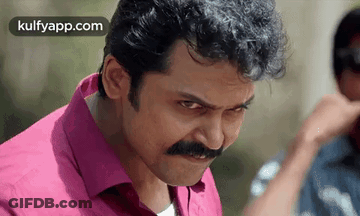 Man With Mustache In Pink Shirt Funny Face GIF