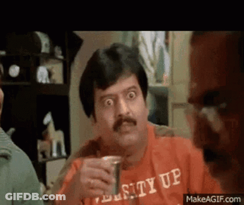 Man With Mustache In Red Shirt Saying Nasty Up GIF