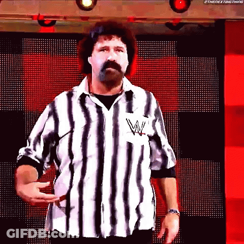 Man With Mustache In Striped Shirt With Letter W GIF