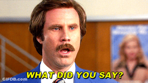 Man With Mustache In Suit Saying What Did You Say GIF