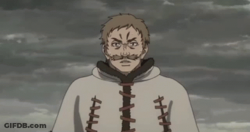 Man With Mustache In White Cape GIF