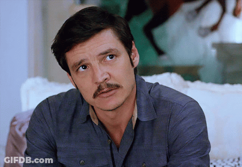 Man With Mustache In White Shirt By Window GIF